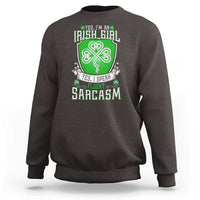 Funny Irish Girl Sweatshirt I Speak Fluent Sarcasm