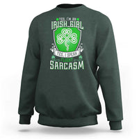 Funny Irish Girl Sweatshirt I Speak Fluent Sarcasm