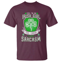 Funny Irish Girl T Shirt I Speak Fluent Sarcasm