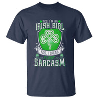 Funny Irish Girl T Shirt I Speak Fluent Sarcasm