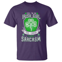Funny Irish Girl T Shirt I Speak Fluent Sarcasm