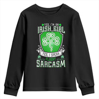 Funny Irish Girl Youth Sweatshirt I Speak Fluent Sarcasm