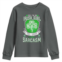Funny Irish Girl Youth Sweatshirt I Speak Fluent Sarcasm