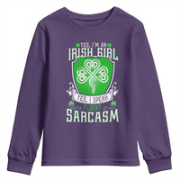 Funny Irish Girl Youth Sweatshirt I Speak Fluent Sarcasm
