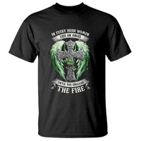 Irish Women T Shirt In Every Irish Woman Lies An Angel Until You Unleash The Fire