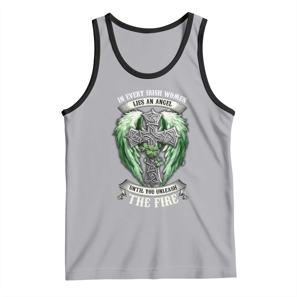 Irish Women Tank Top In Every Irish Woman Lies An Angel Until You Unleash The Fire