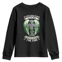 Irish Women Youth Sweatshirt In Every Irish Woman Lies An Angel Until You Unleash The Fire