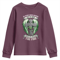 Irish Women Youth Sweatshirt In Every Irish Woman Lies An Angel Until You Unleash The Fire