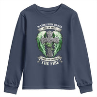 Irish Women Youth Sweatshirt In Every Irish Woman Lies An Angel Until You Unleash The Fire