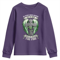 Irish Women Youth Sweatshirt In Every Irish Woman Lies An Angel Until You Unleash The Fire