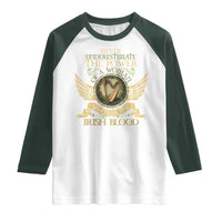 Never Underestimate The Power Of Irish Women Raglan Shirt
