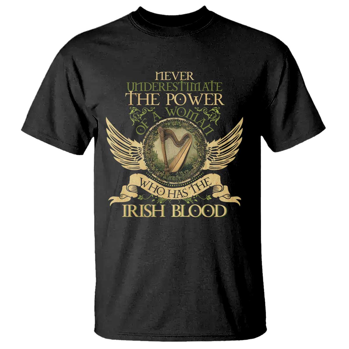 Never Underestimate The Power Of Irish Women T Shirt