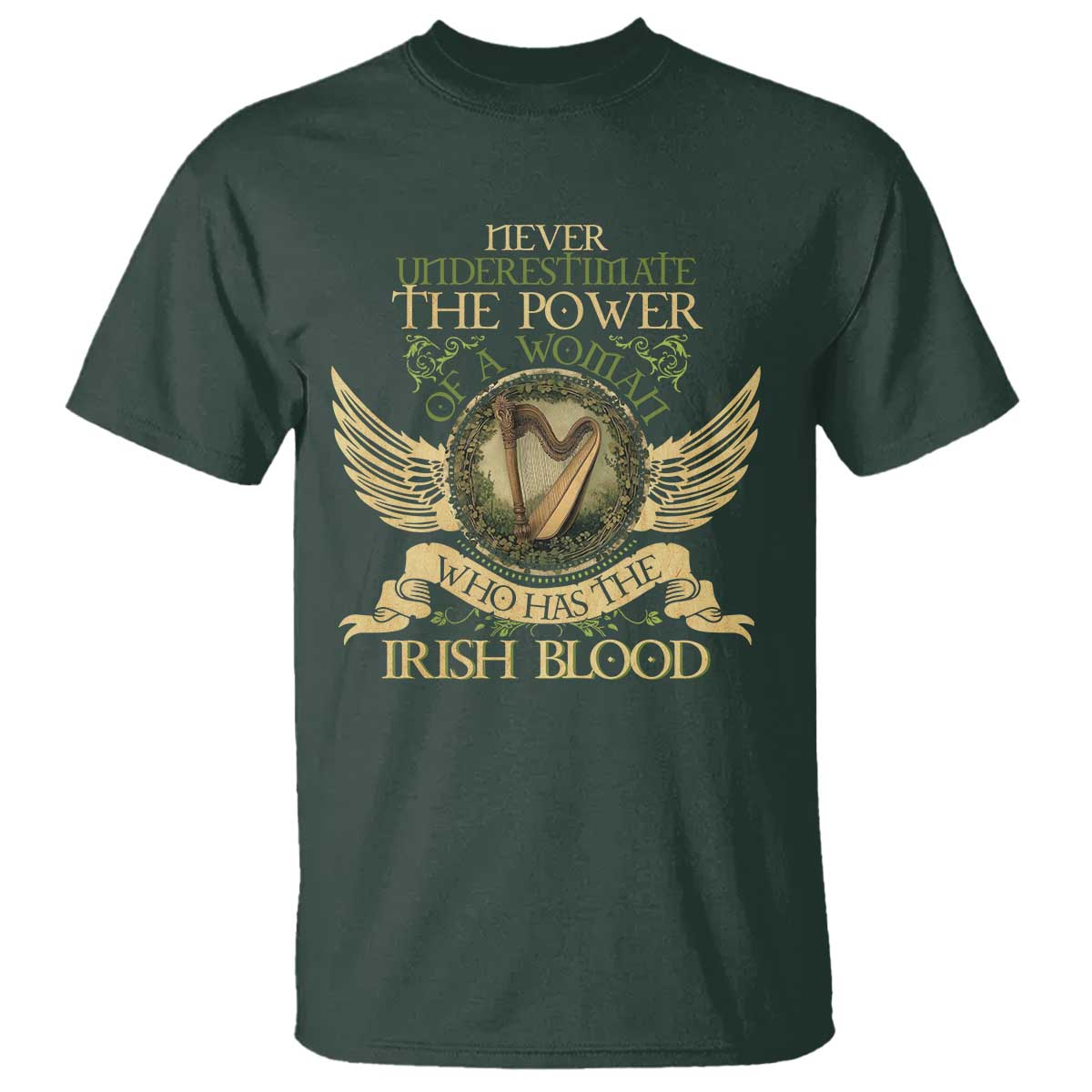 Never Underestimate The Power Of Irish Women T Shirt