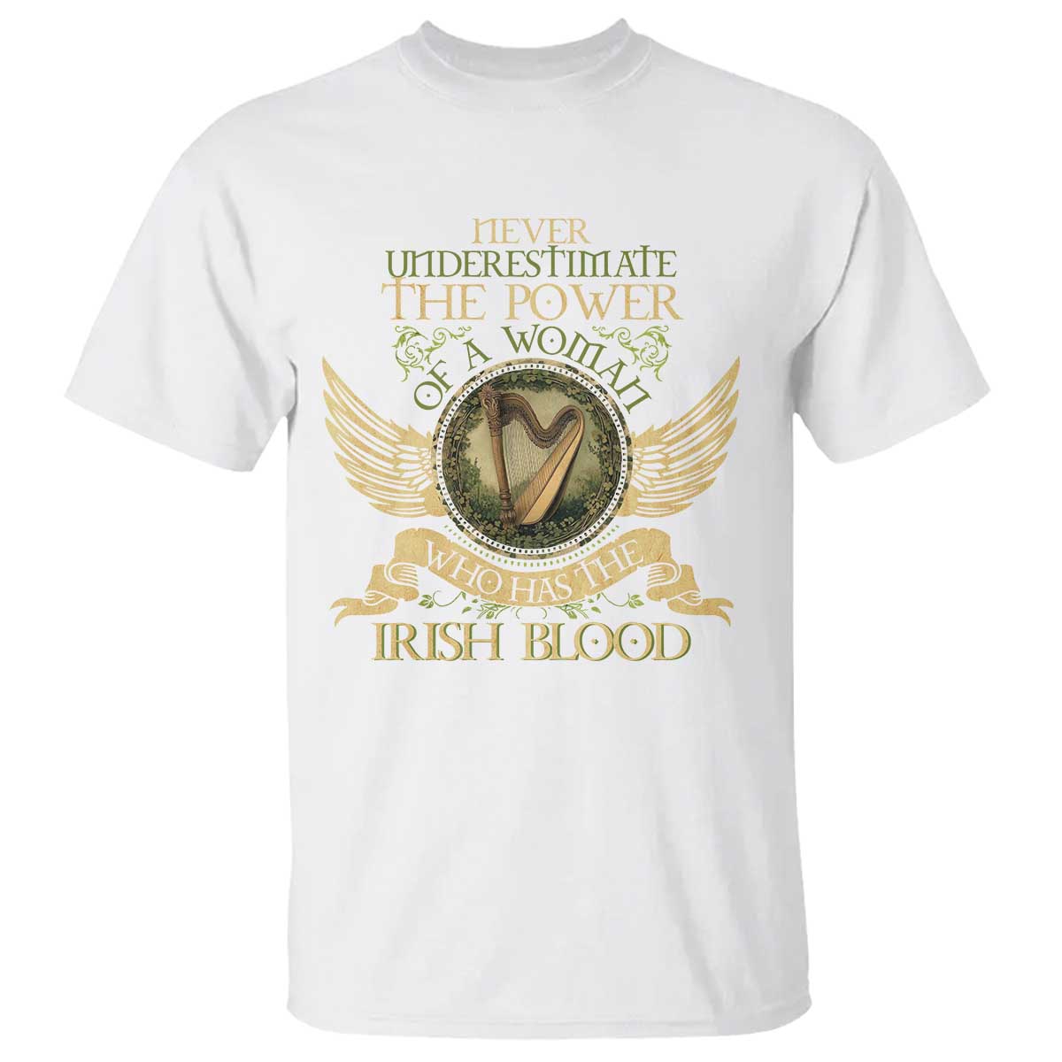 Never Underestimate The Power Of Irish Women T Shirt