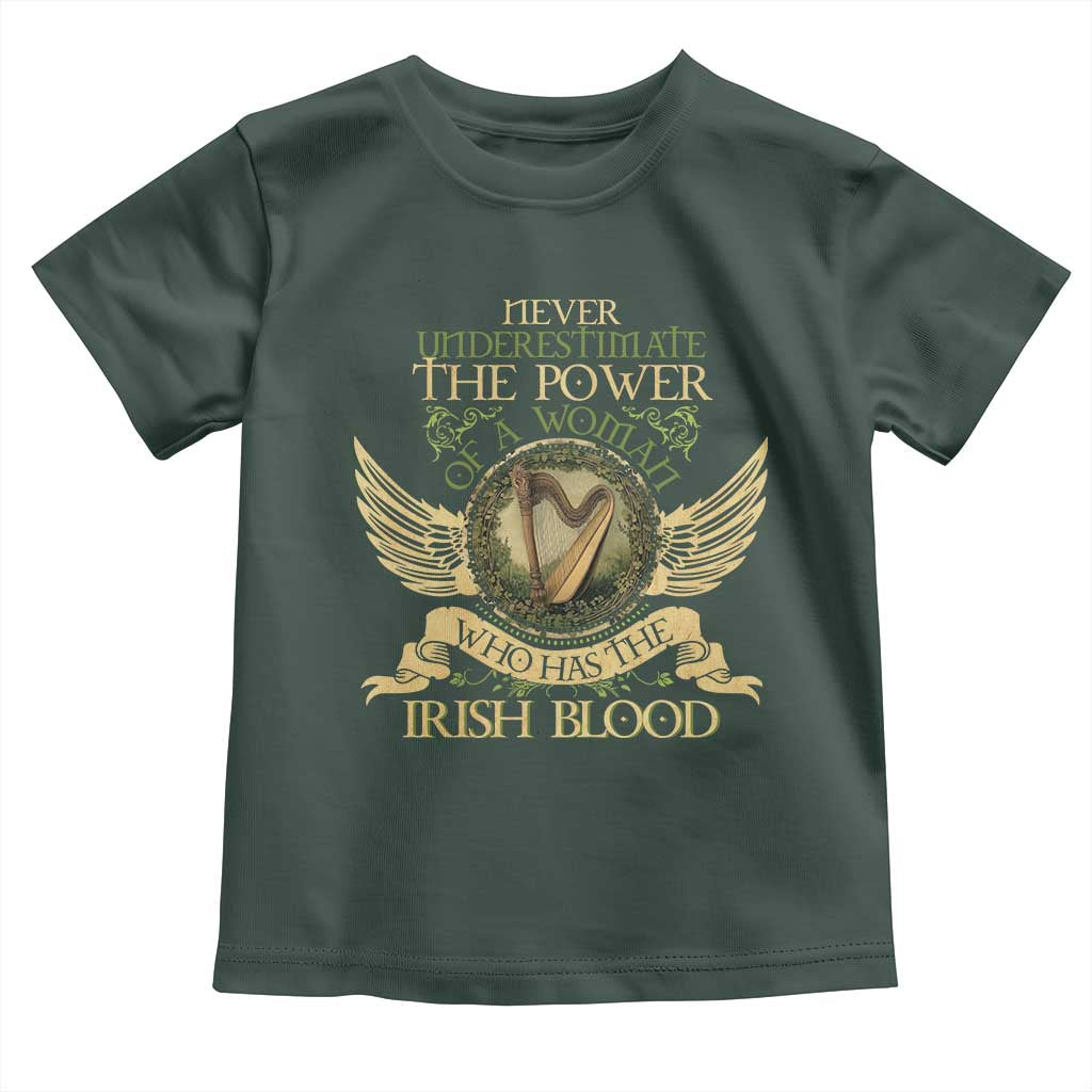 Never Underestimate The Power Of Irish Women Toddler T Shirt