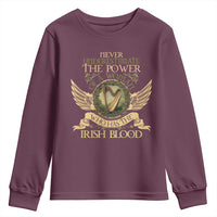 Never Underestimate The Power Of Irish Women Youth Sweatshirt