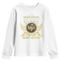 Never Underestimate The Power Of Irish Women Youth Sweatshirt