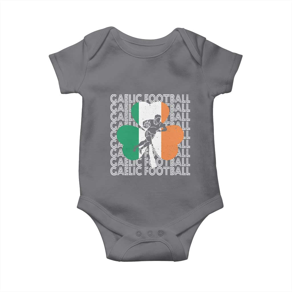 Gaelic Football Baby Onesie Irish Flag Shamrock