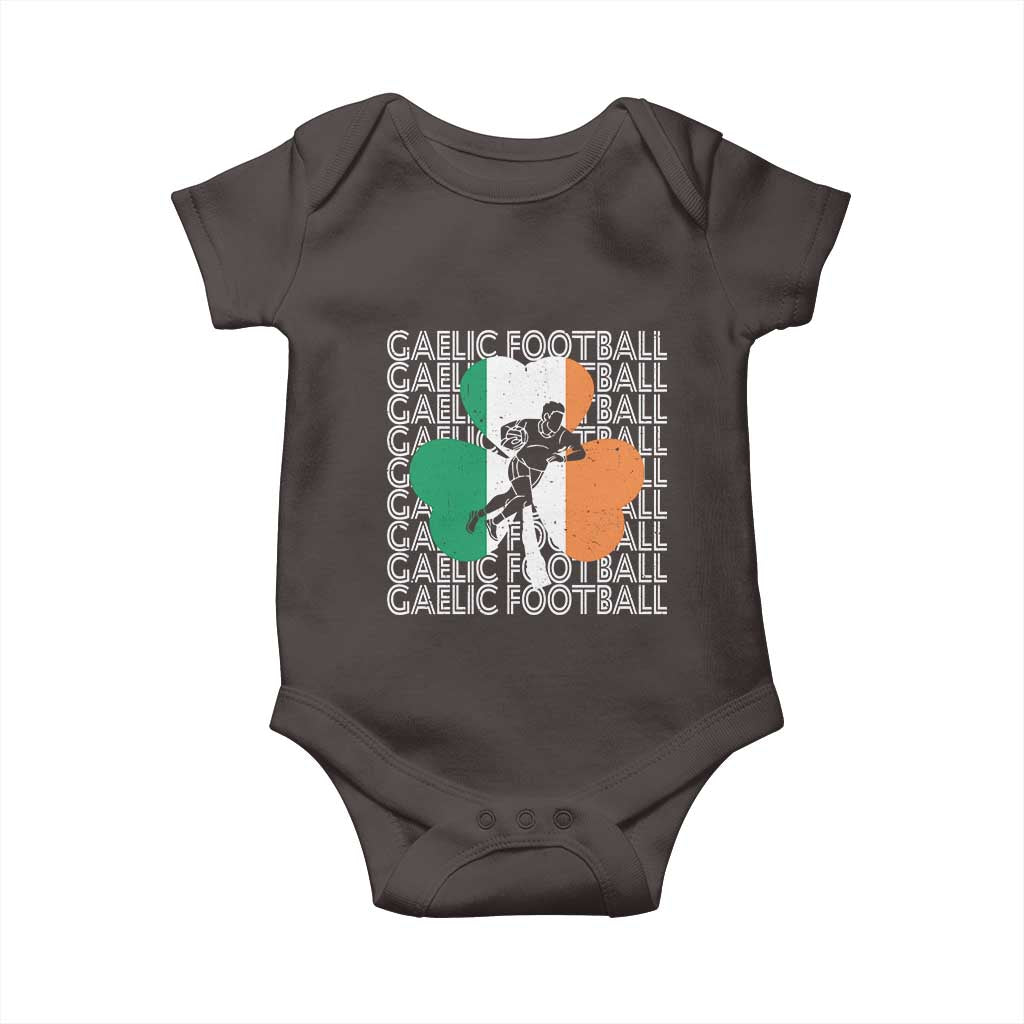 Gaelic Football Baby Onesie Irish Flag Shamrock