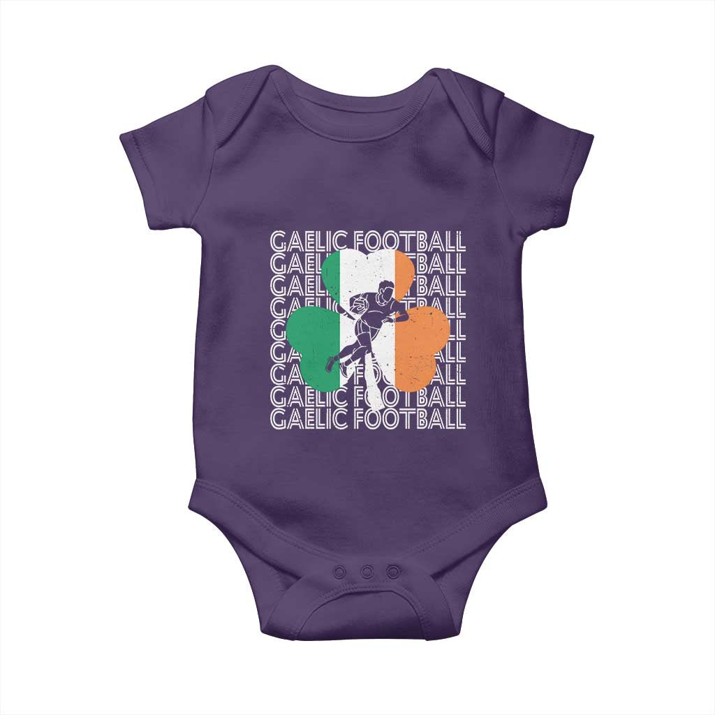 Gaelic Football Baby Onesie Irish Flag Shamrock