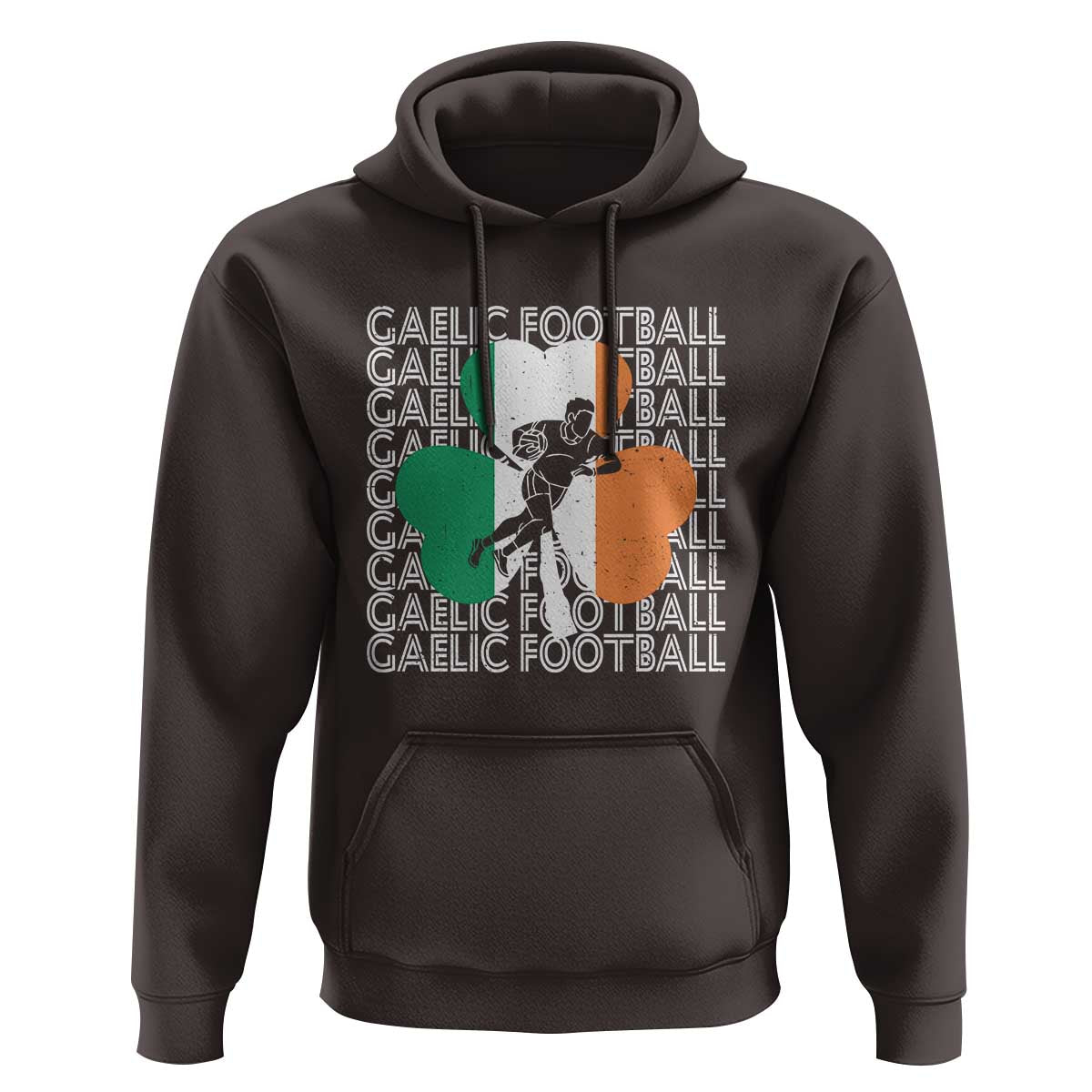 Gaelic Football Hoodie Irish Flag Shamrock