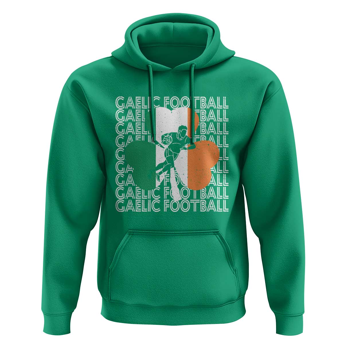 Gaelic Football Hoodie Irish Flag Shamrock