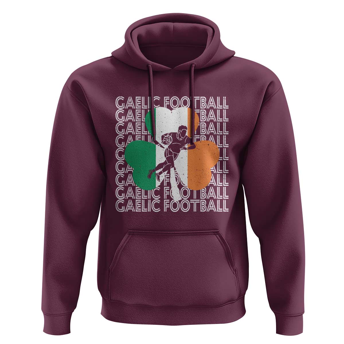 Gaelic Football Hoodie Irish Flag Shamrock