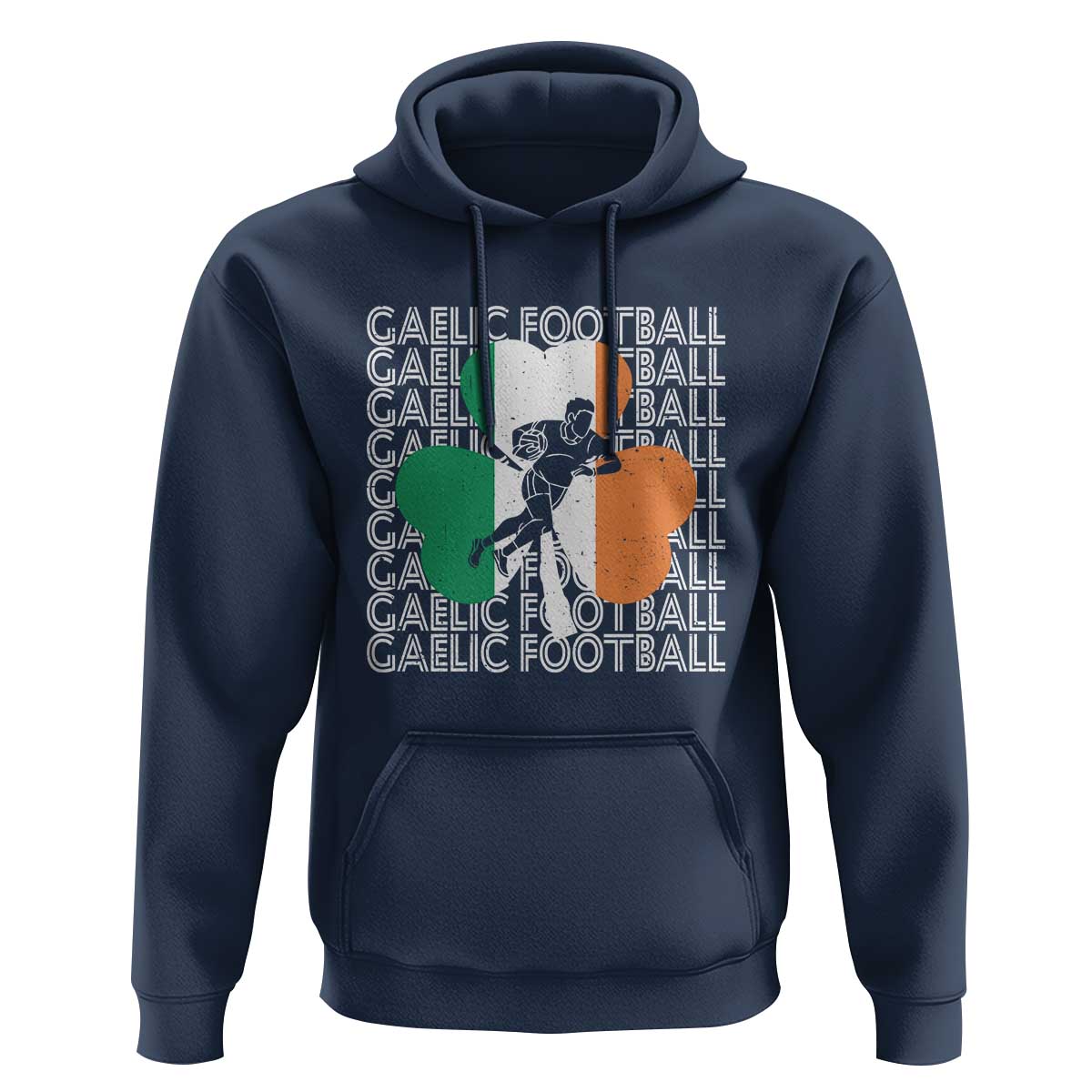 Gaelic Football Hoodie Irish Flag Shamrock