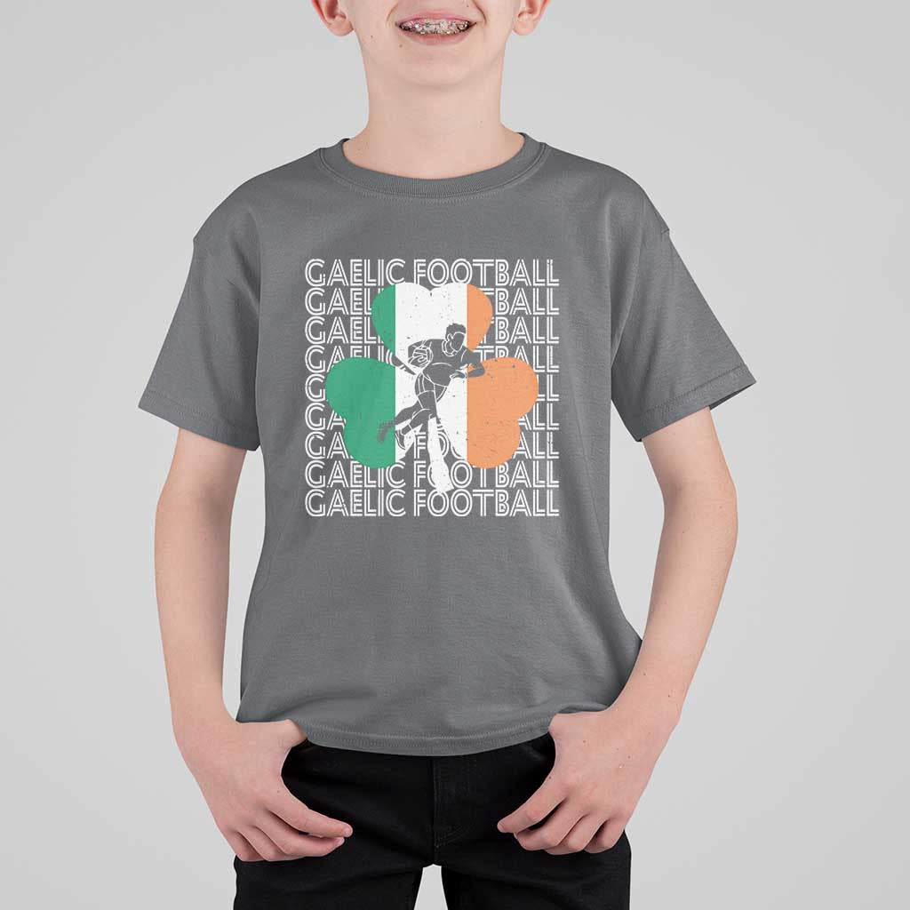 Gaelic Football T Shirt For Kid Irish Flag Shamrock