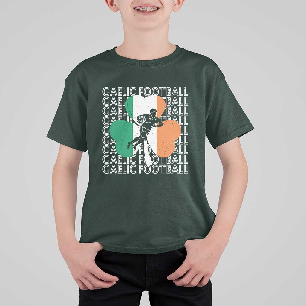 Gaelic Football T Shirt For Kid Irish Flag Shamrock