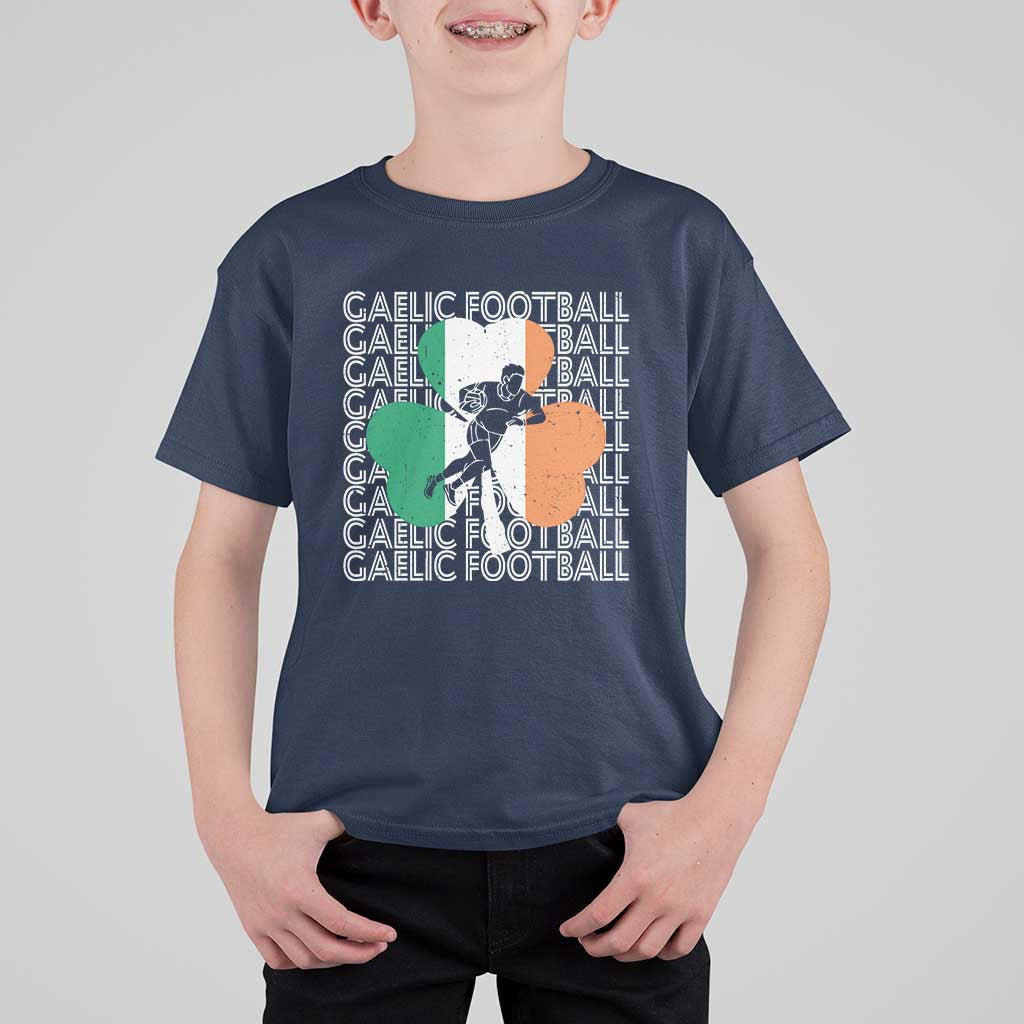 Gaelic Football T Shirt For Kid Irish Flag Shamrock