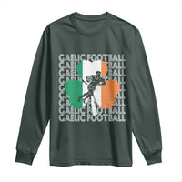 Gaelic Football Long Sleeve Shirt Irish Flag Shamrock