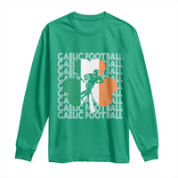 Gaelic Football Long Sleeve Shirt Irish Flag Shamrock