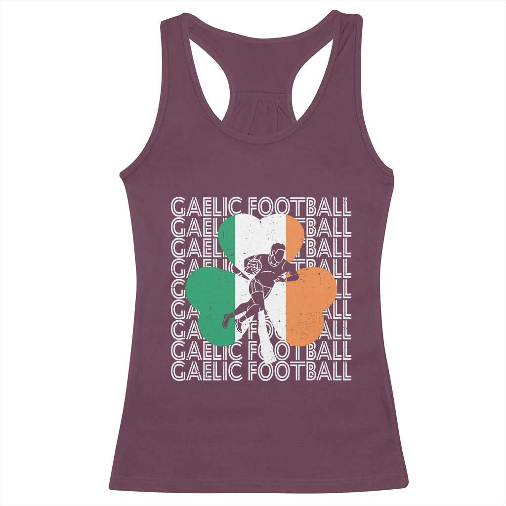 Gaelic Football Racerback Tank Top Irish Flag Shamrock