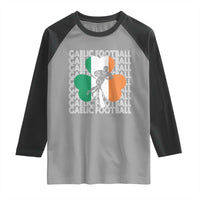 Gaelic Football Raglan Shirt Irish Flag Shamrock