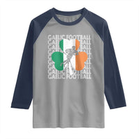 Gaelic Football Raglan Shirt Irish Flag Shamrock