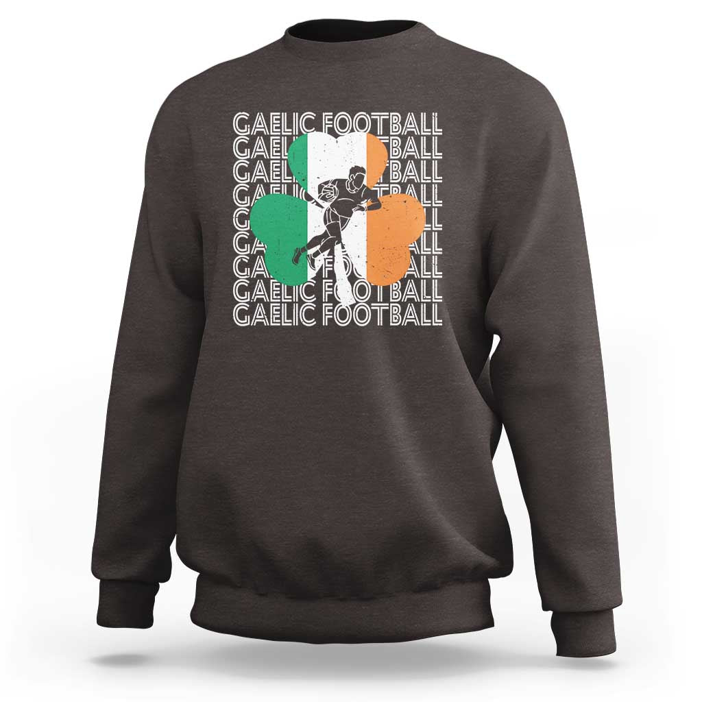 Gaelic Football Sweatshirt Irish Flag Shamrock