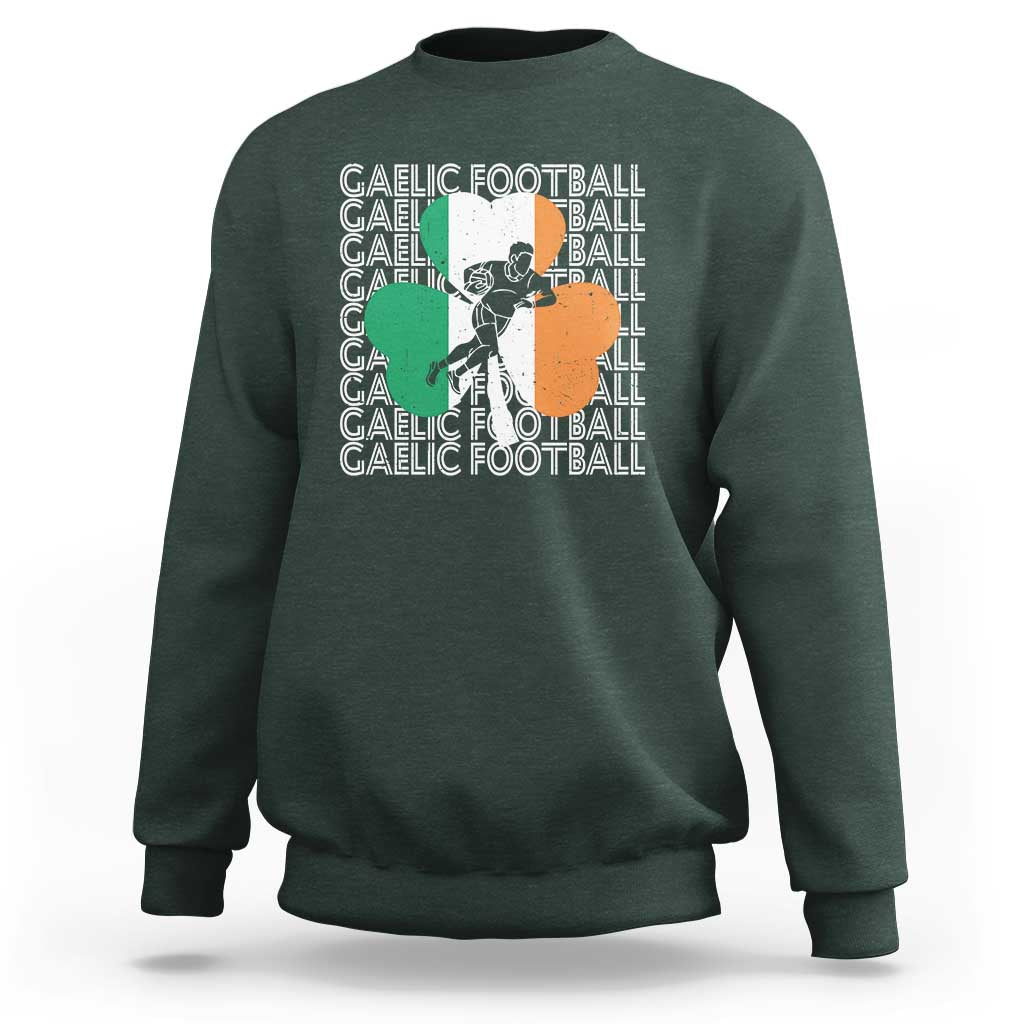 Gaelic Football Sweatshirt Irish Flag Shamrock