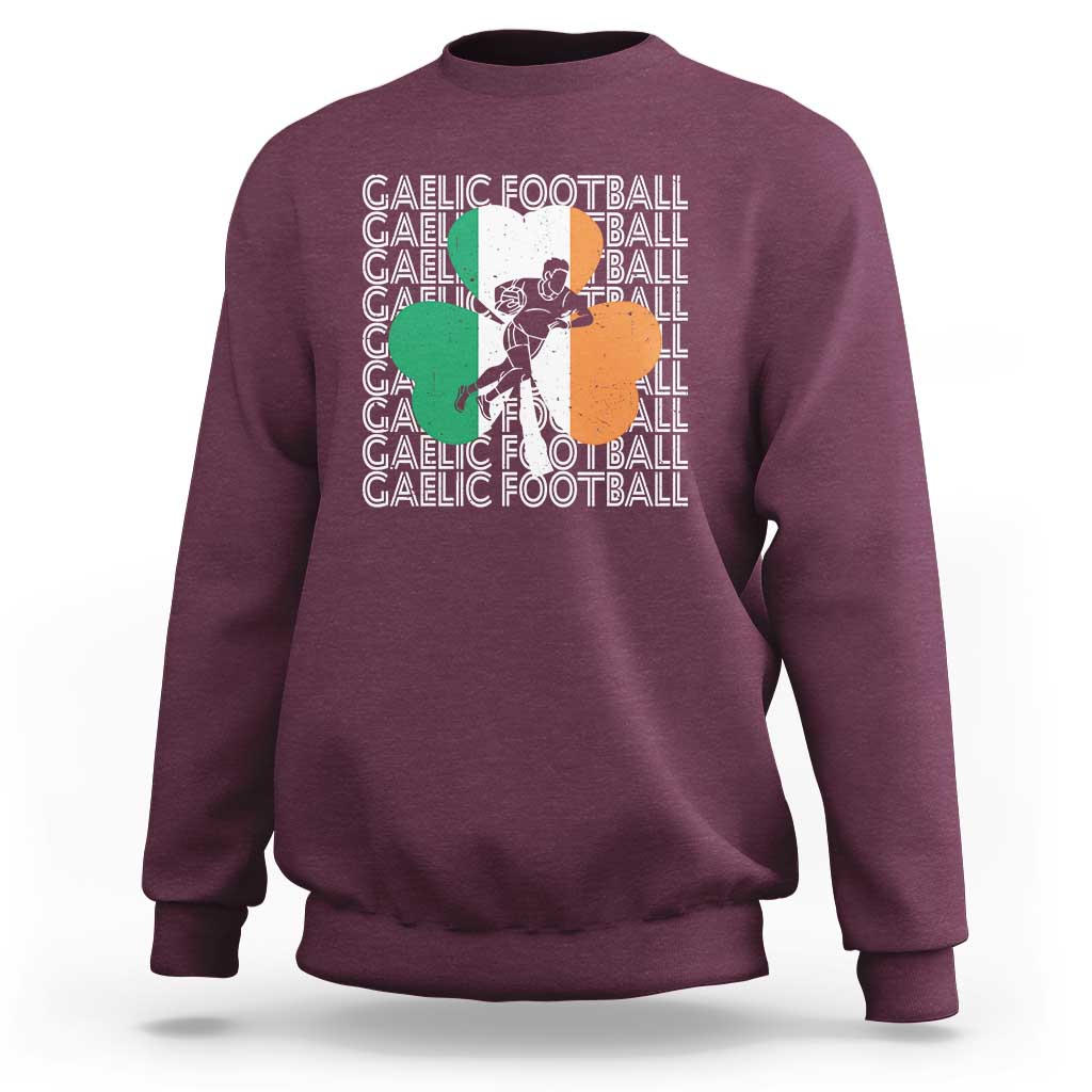 Gaelic Football Sweatshirt Irish Flag Shamrock