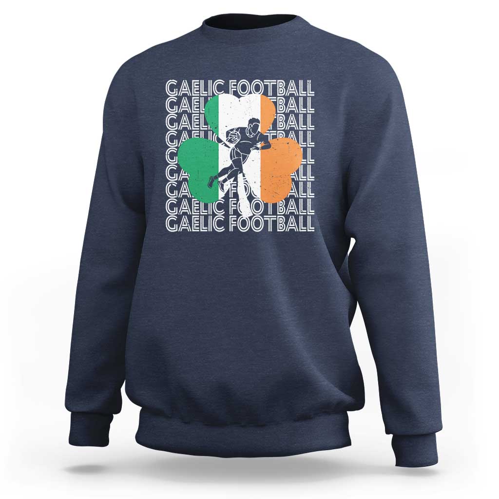 Gaelic Football Sweatshirt Irish Flag Shamrock