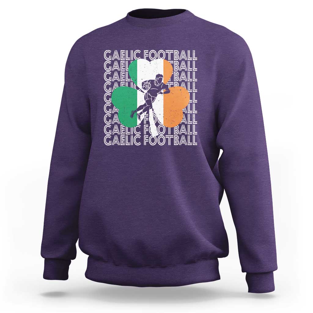 Gaelic Football Sweatshirt Irish Flag Shamrock