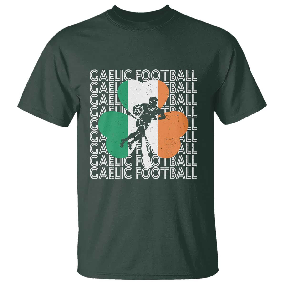 Gaelic Football T Shirt Irish Flag Shamrock