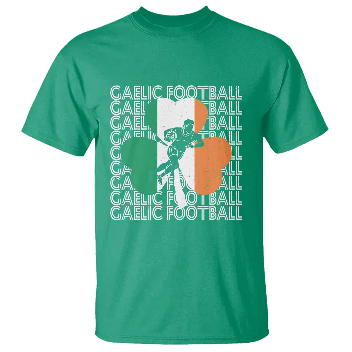 Gaelic Football T Shirt Irish Flag Shamrock