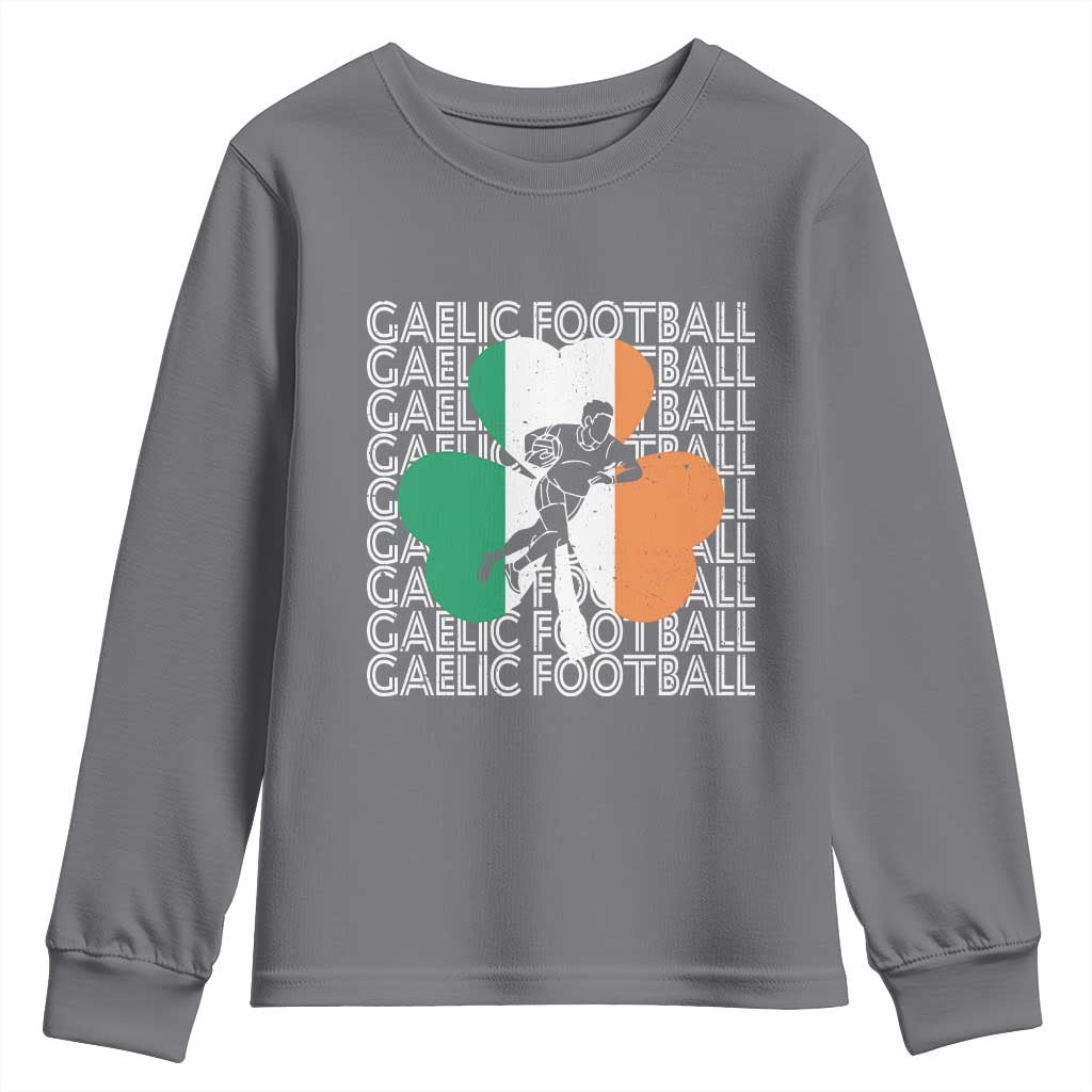 Gaelic Football Youth Sweatshirt Irish Flag Shamrock