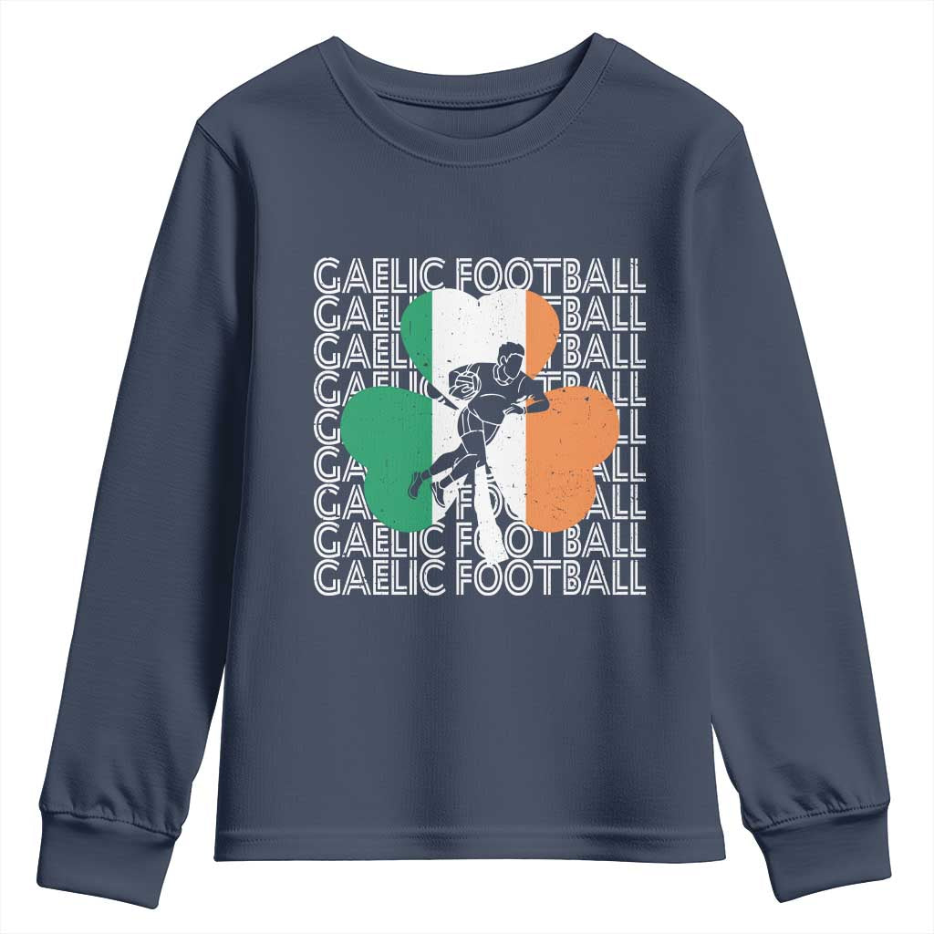 Gaelic Football Youth Sweatshirt Irish Flag Shamrock