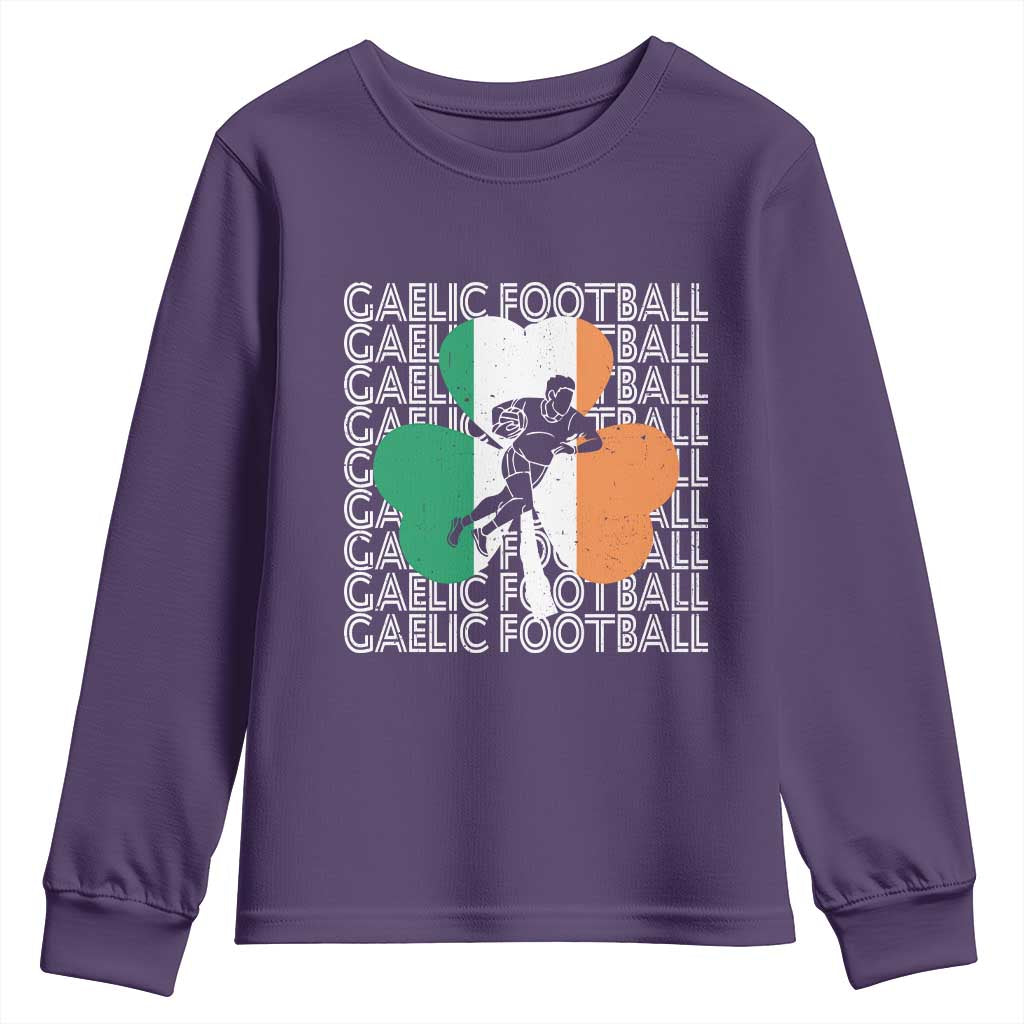 Gaelic Football Youth Sweatshirt Irish Flag Shamrock