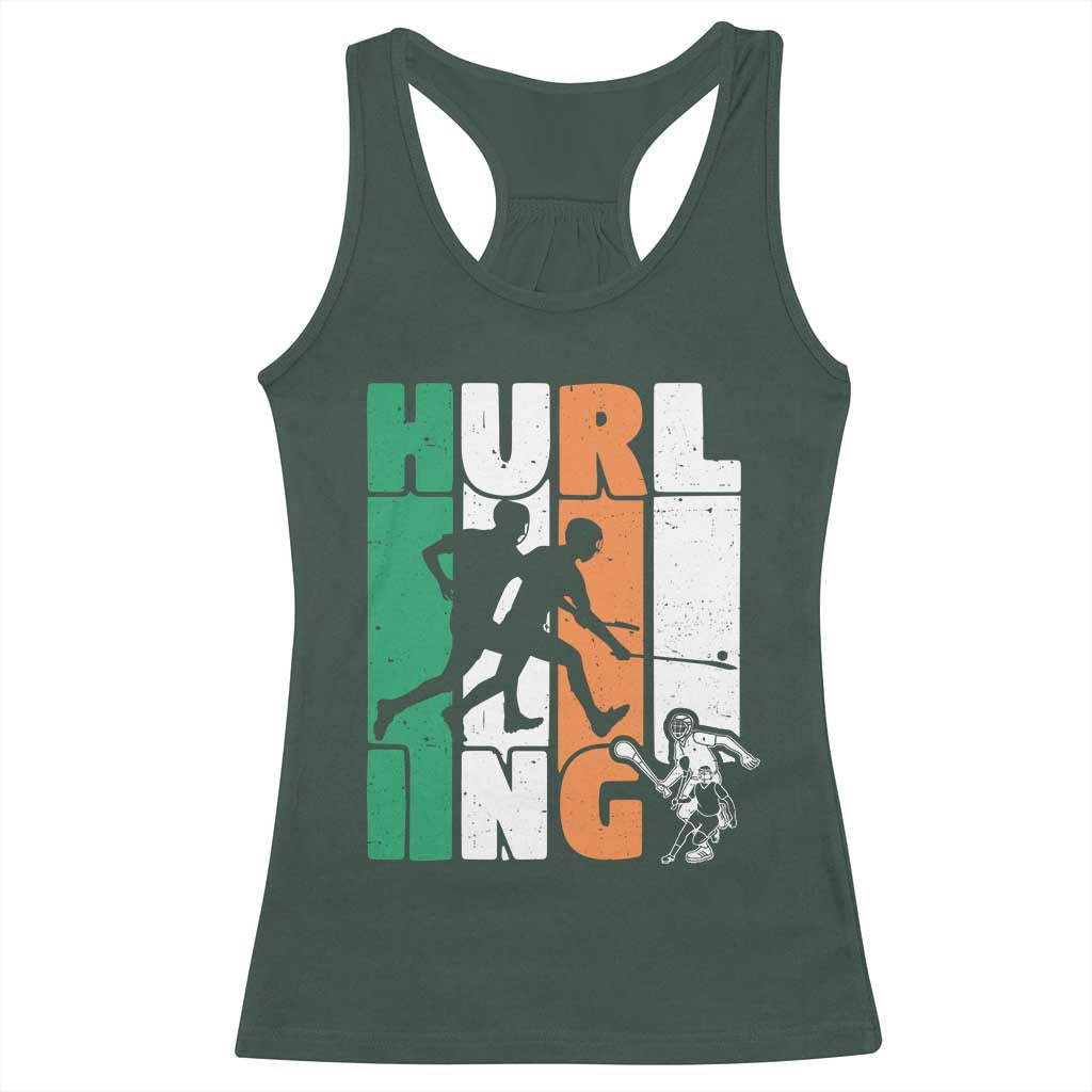 Irish Hurling Hurler Racerback Tank Top
