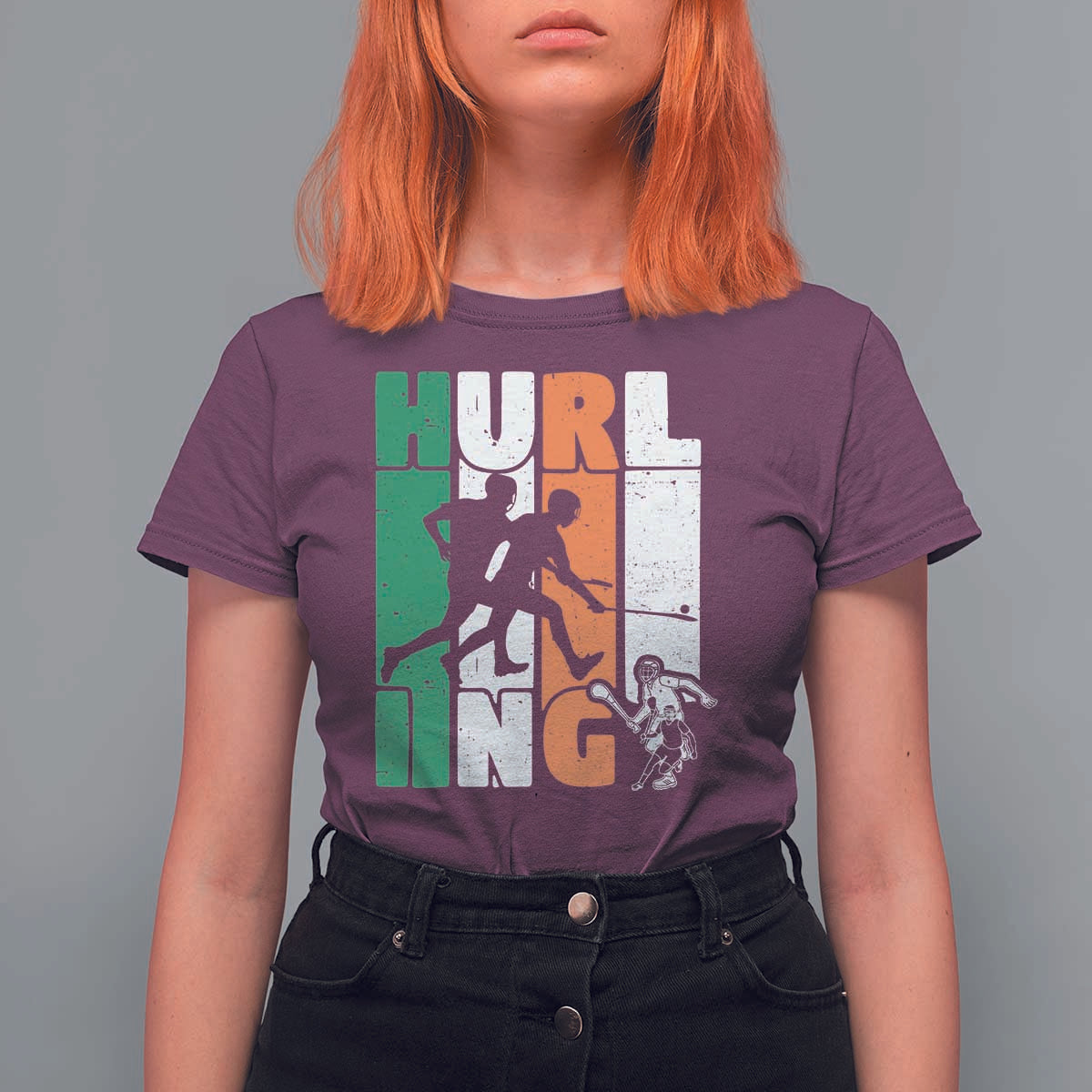 Irish Hurling Hurler T Shirt For Women