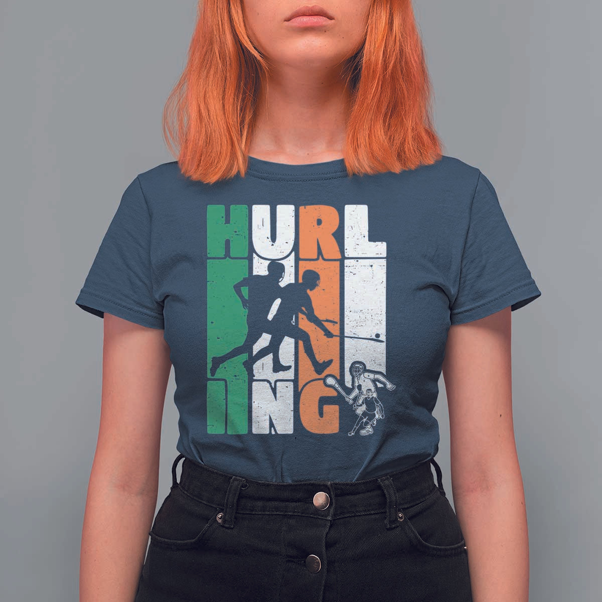 Irish Hurling Hurler T Shirt For Women