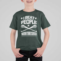 Funny Irish Hurling T Shirt For Kid I Beat People With a Stick